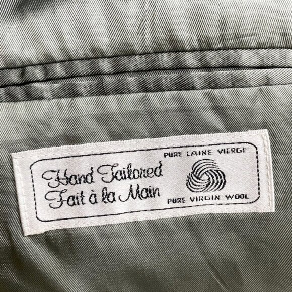 Vintage Steel Dark Grey Double Breasted Virgin Wool Blazer 42R - Picture 5 of 13